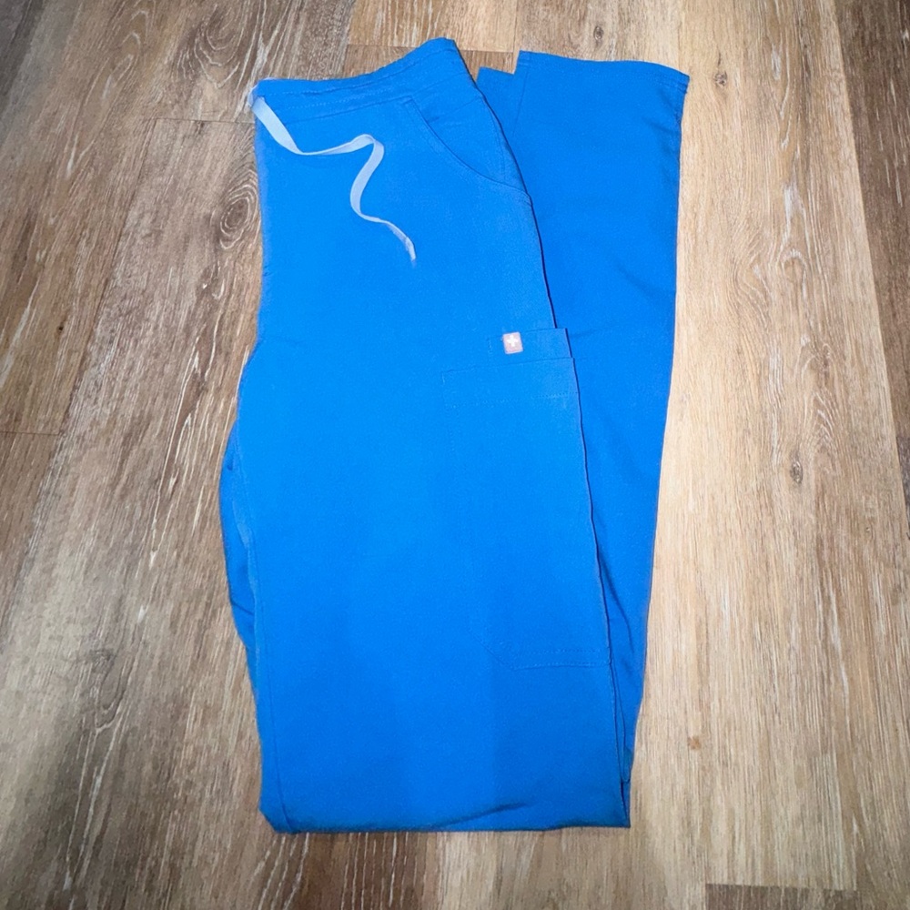 Women's Fig's Capri Blue Yola Skinny Scrub Pants XS Tall